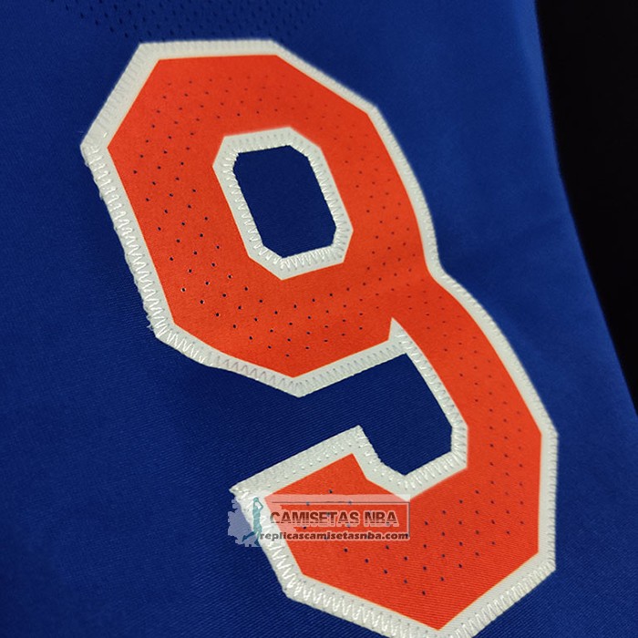 Camiseta New York Knicks RJ Barrett NO 9 Icon Autentico Azul